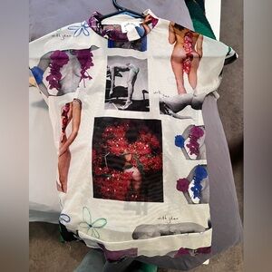 With Jéan Lord mesh mimicry Top size Medium
